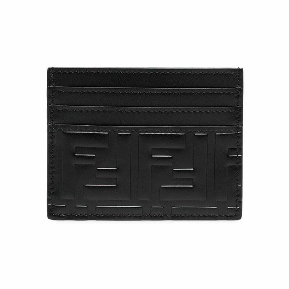 Fendi Other - FENDI MEN'S black FF Leather Cardholder Wallet